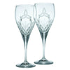 Galway Crystal Trinity Knot Red Wine Pair