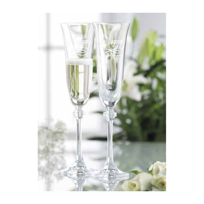 Galway Longford Stemware Flute Champagne Pair