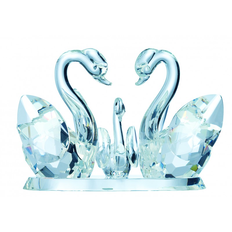 Galway Living Swan Family Figurine