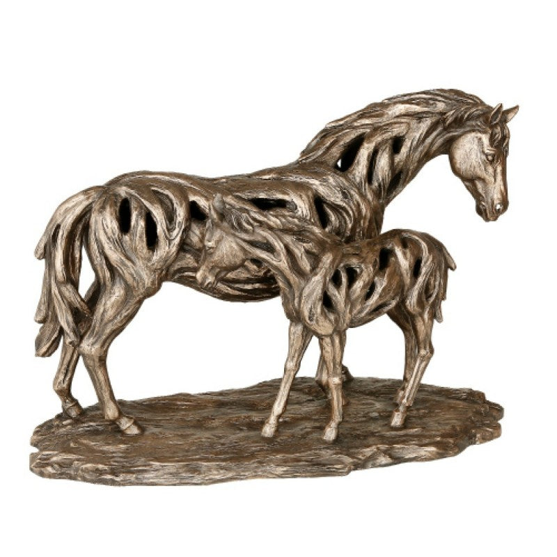 Genesis Bronze Driftwood Mare & Foal: SS014