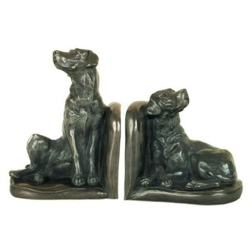 Genesis Bronze Pair of Labrador Bookends: M18117