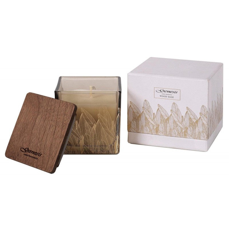 Genesis Bronze - WOOD SAGE SQUARE SMALL CANDLE - GEN010