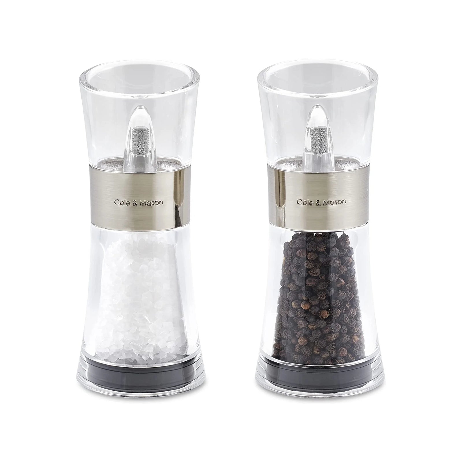 Cole and Mason Flip 180 Chrome Salt and Pepper Mills H581780