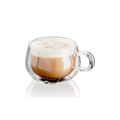Double Walled Glassware 2 Piece Cappuccino Glass Set, 225ml:  JDG30