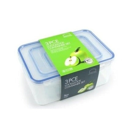 Lock and Lock Rectangular 3 Piece Multifunctional Set HPL825SJ3