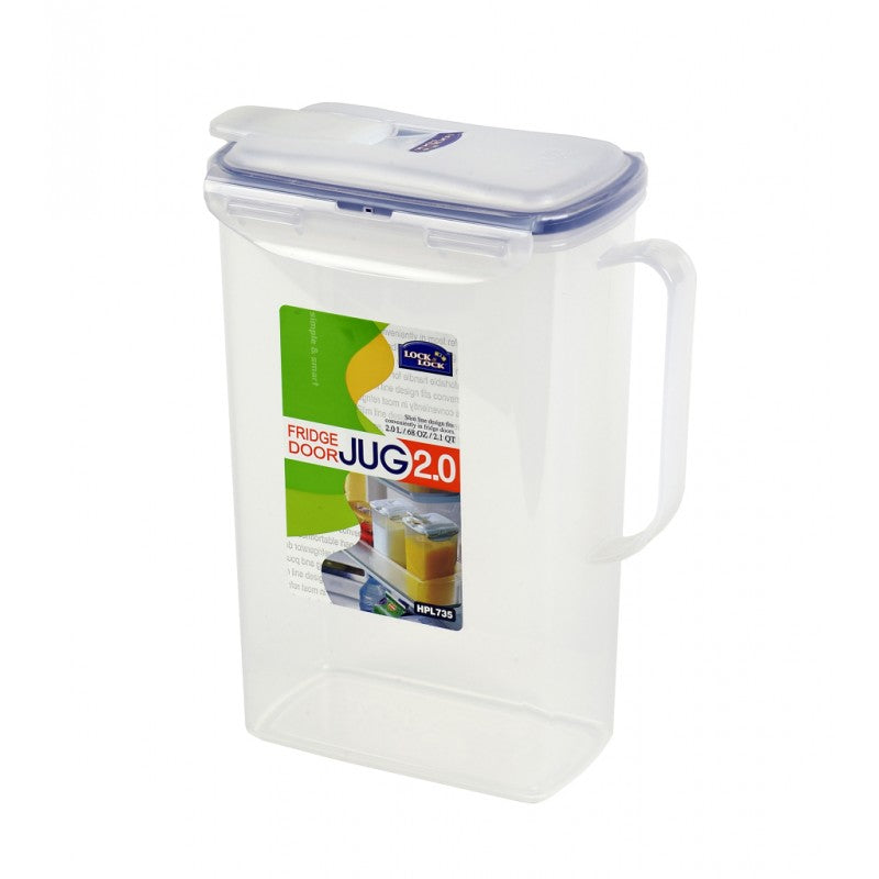 Lock and Lock Rectangular Fridge Jug 2 litre HPL735