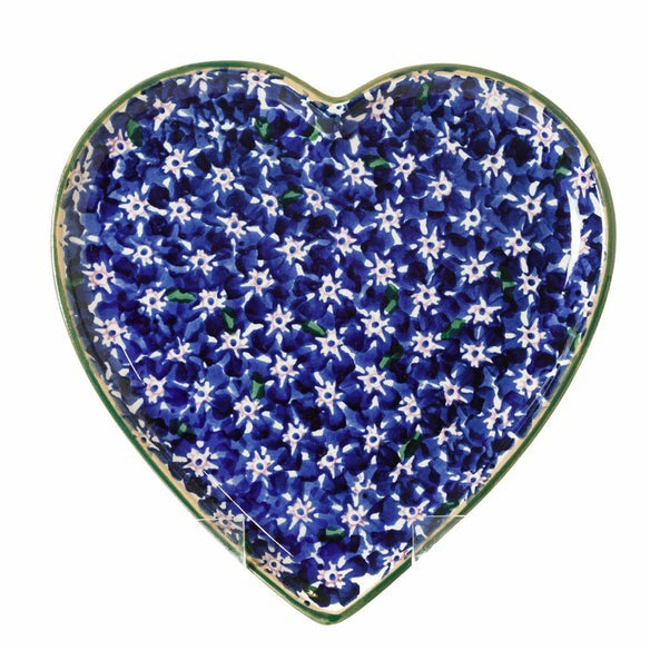 Nicholas Mosse - Lawn Dark Blue - Medium Heart Plate