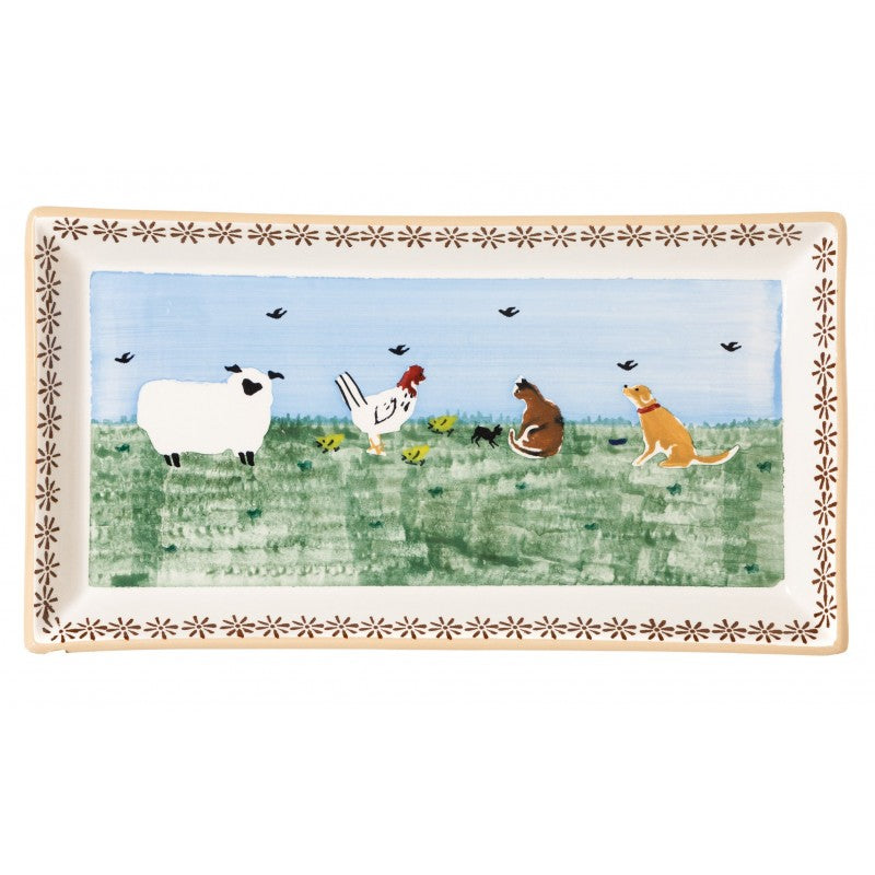 Nicholas Mosse Landscape Assorted Animals - Large Rectangular Plate