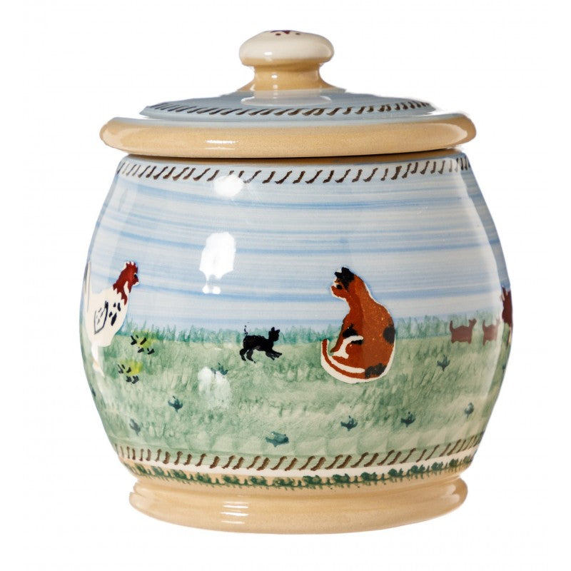 Nicholas Mosse - Landscape Assorted Animals - Small Lidded Storage Jar