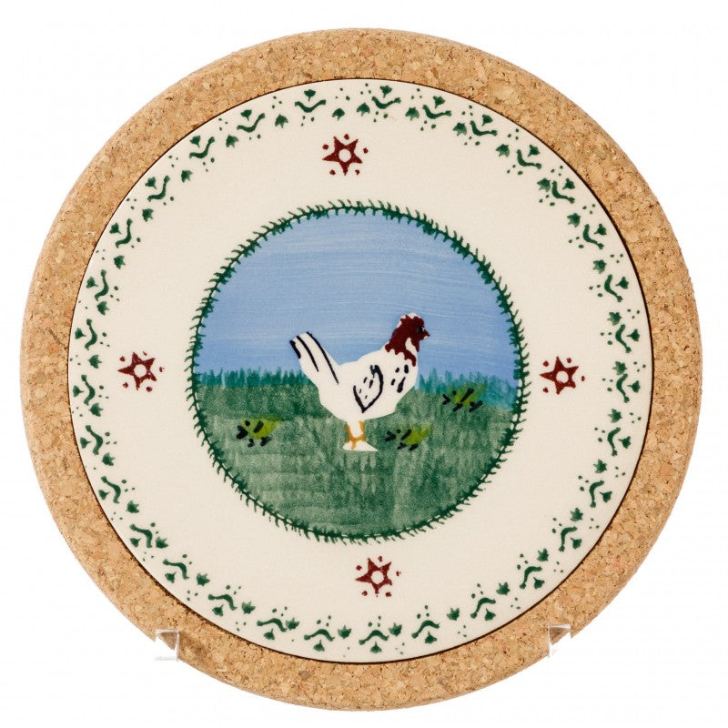 Nicholas Mosse Landscape Hen - Round Trivet