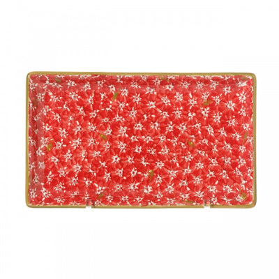 Nicholas Mosse Lawn Red - Nest Of 3 Rectangle Plates