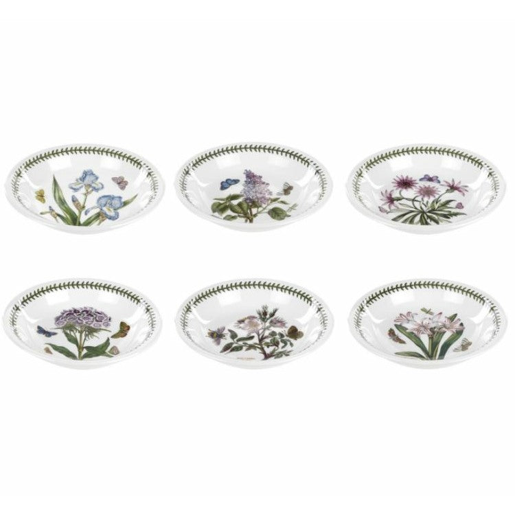 Portmeirion Botanic Garden 8 inch Pasta Bowls Assorted Set of 6