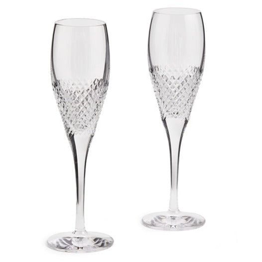 Wedgwood Vera Wang Diamond Mosaic Champagne Flute Pair