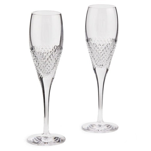 Wedgwood Vera Wang Diamond Mosaic Champagne Flute Pair