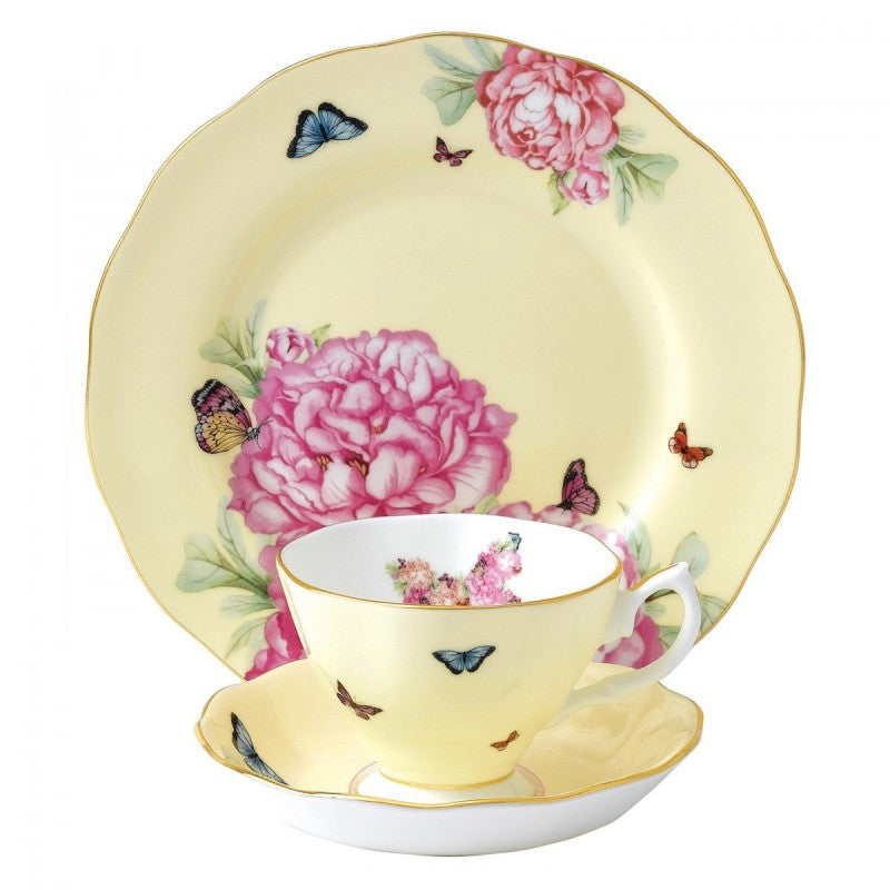 Royal Albert Miranda Kerr Joy 3 Piece Set Teacup Saucer and Plate