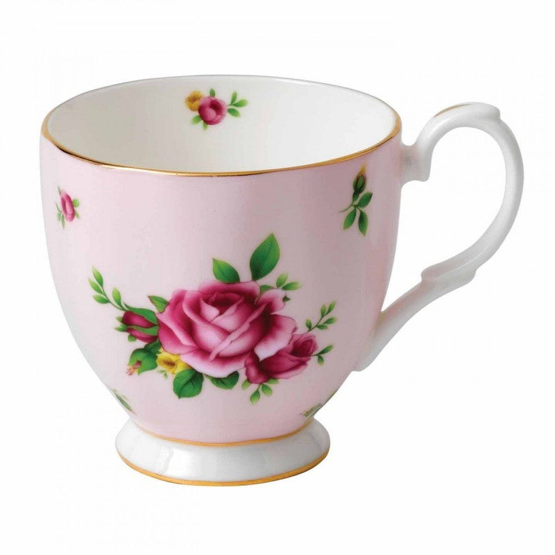 Royal Albert New Country Roses Pink Footed Mug - Set of 4