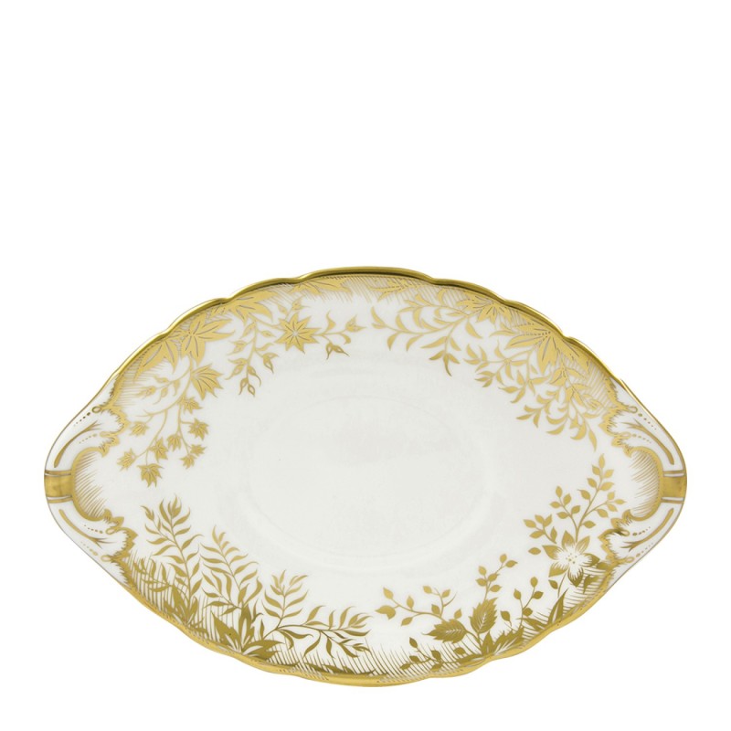 Royal Crown Derby Arboretum Gold Sauce Boat Stand