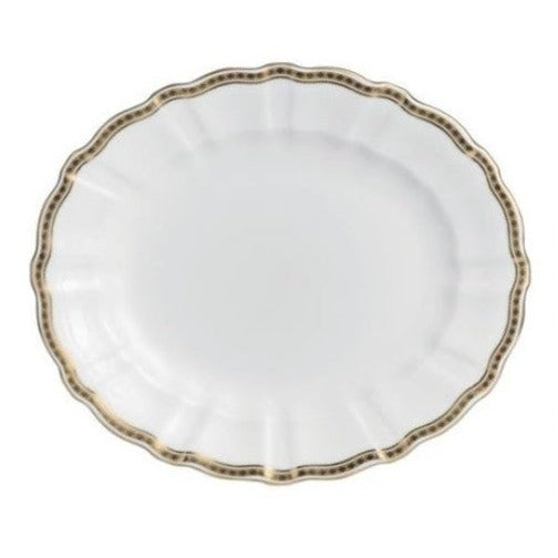 Royal Crown Derby Carlton Gold Oval Dish 34.5cm