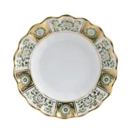 Royal Crown Derby Derby Panel Green Fluted Dessert Plate