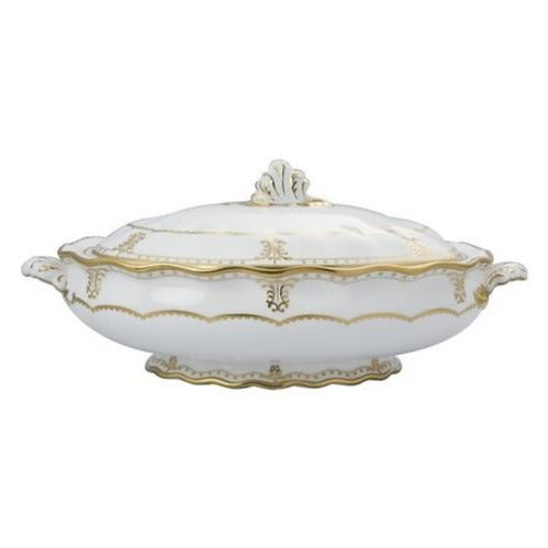 Royal Crown Derby Elizabeth Gold Covered Vegetable Dish