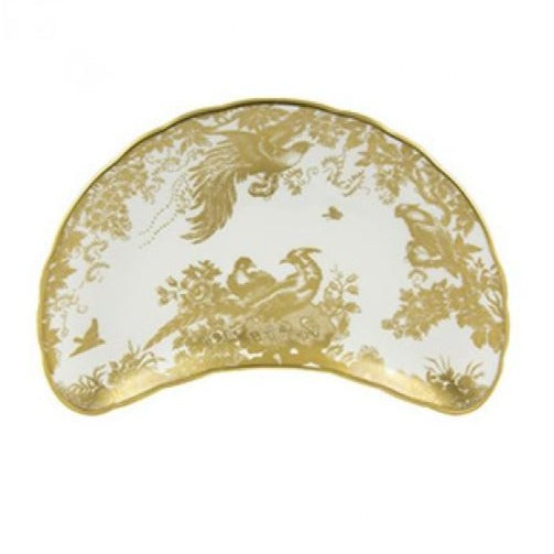 Royal Crown Derby Gold Aves Salad Plate Crescent 26cm