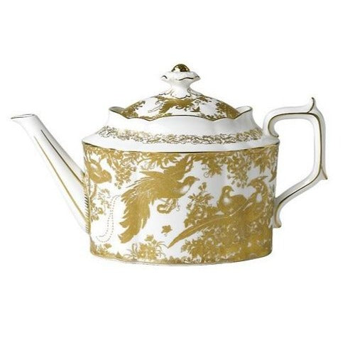 Royal Crown Derby Gold Aves Teapot Large