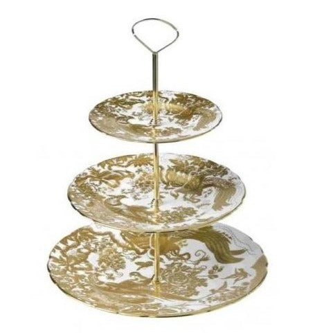 Royal Crown Derby Gold Avesbury 3 Tier Cake Stand