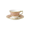Royal Crown Derby Harlequin Baby Pink Tea Cup and Saucer (Boxed)