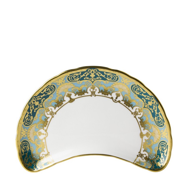 Royal Crown Derby Heritage Cobalt and Dark Blue Salad Plate Crescent