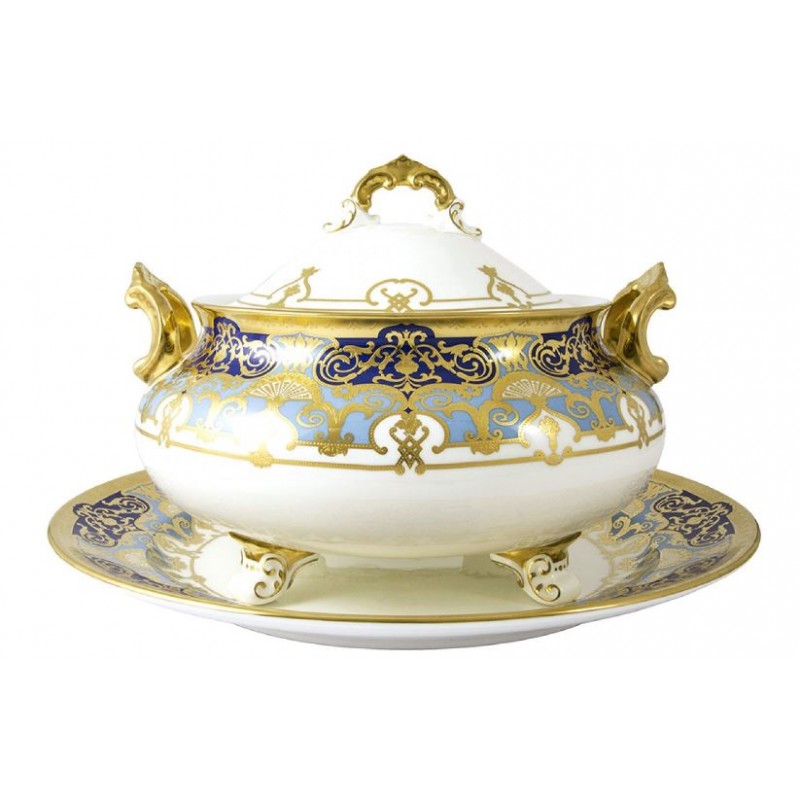 Royal Crown Derby Heritage Cobalt and Dark Blue Soup Tureen Stand Only