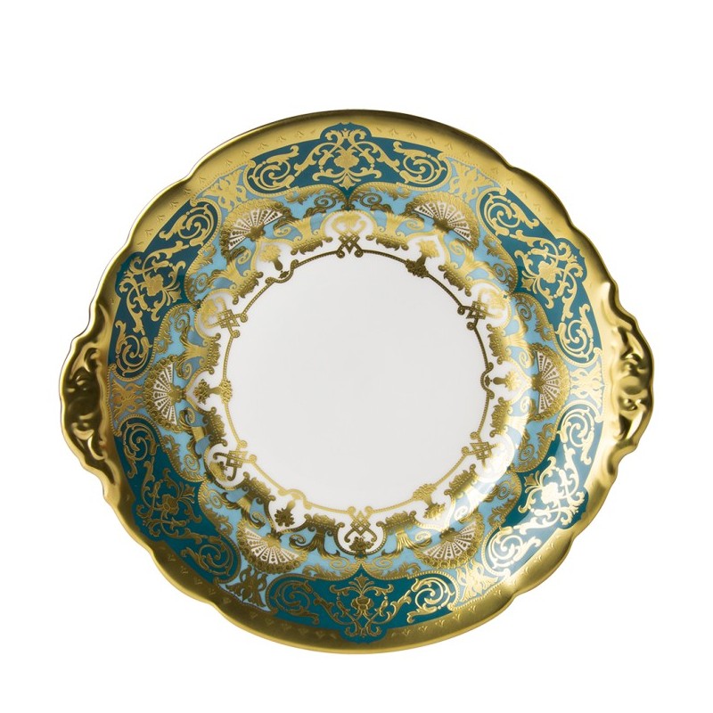 Royal Crown Derby Heritage Forest Green & Turquoise Bread and Butter Plate 25cm