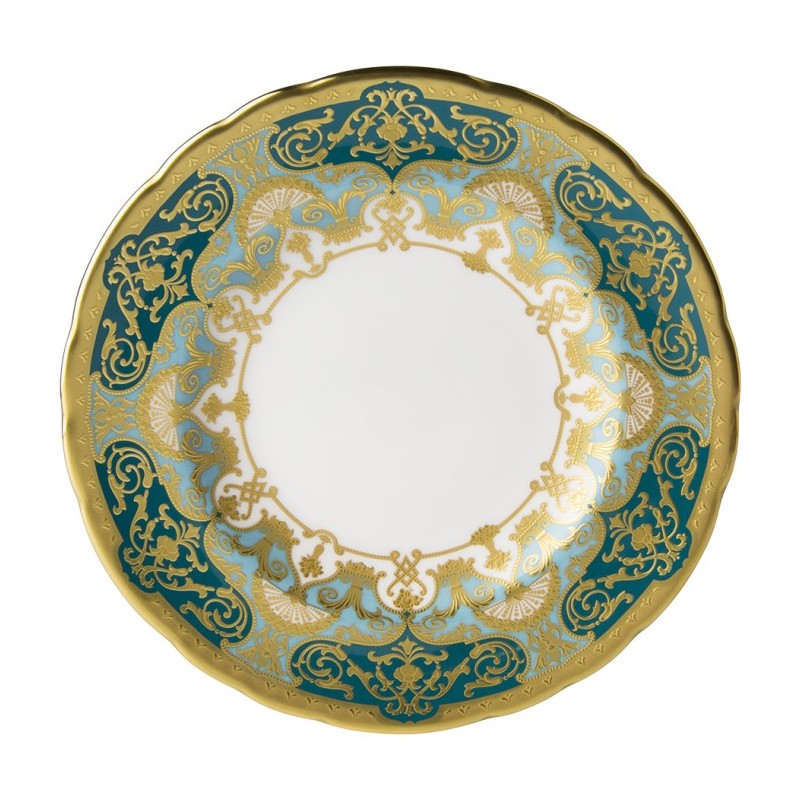 Royal Crown Derby Heritage Forest Green & Turquoise Plate 16cm