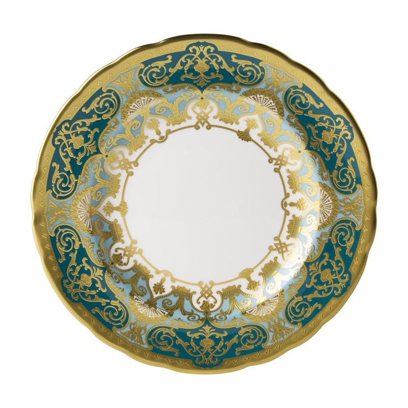 Royal Crown Derby Heritage Forest Green & Turquoise Plate 21.5cm