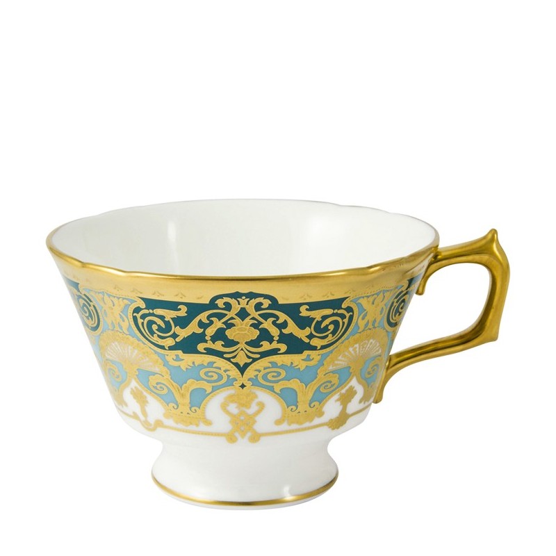 Royal Crown Derby Heritage Forest Green & Turquoise Tea Cup