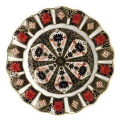 Royal Crown Derby Old Imari Fluted Dessert Plate 22cm