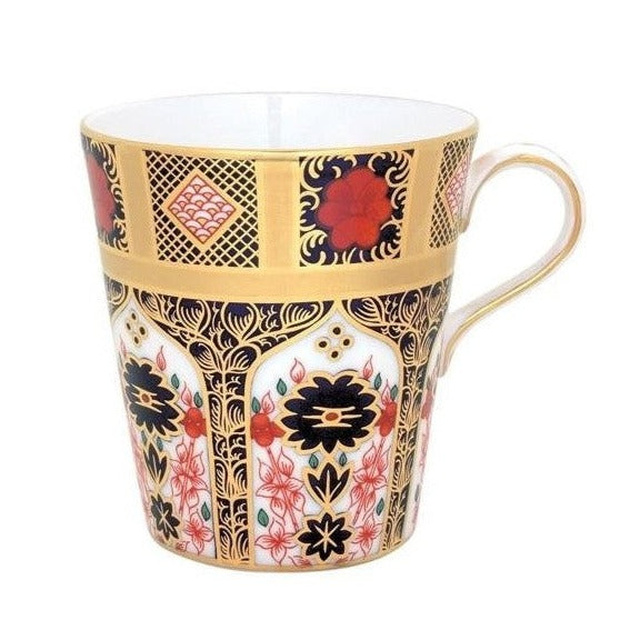 Royal Crown Derby Old Imari Solid Gold Band Beaker