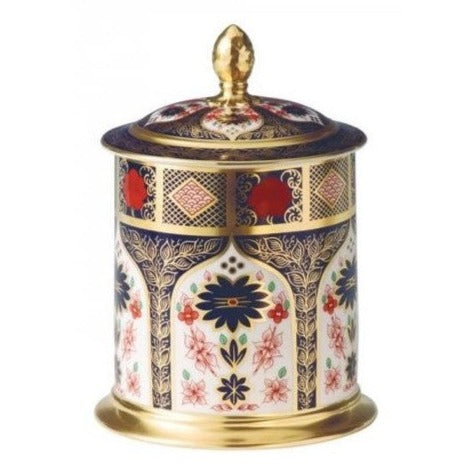 Royal Crown Derby Old Imari Solid Gold Band Small Storage Jar