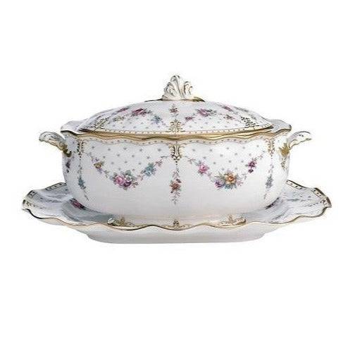 Royal Crown Derby Royal Antoinette Soup Tureen and Cover
