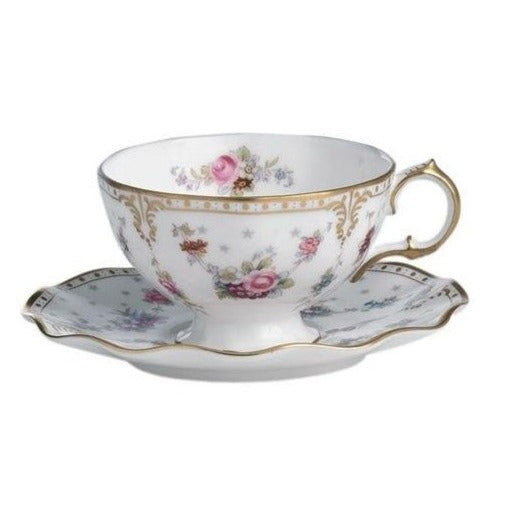 Royal Crown Derby Royal Antoinette Teacup & Saucer - Gift Boxed