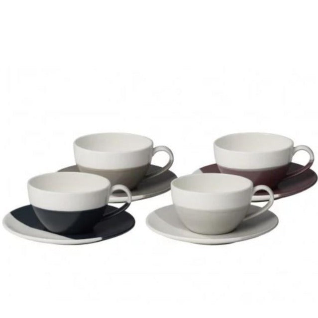 Royal Doulton Coffee Studio Cappuccino Cup and Saucer Set of 4