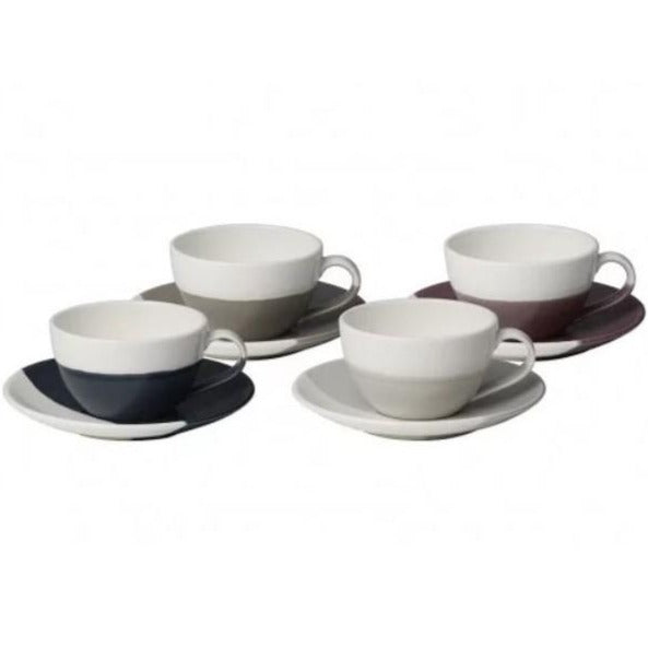Royal Doulton Coffee Studio Flat White Cup and Saucer Set of 4