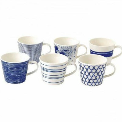 Royal Doulton Pacific Blue Large Mugs 450ml Set of 6