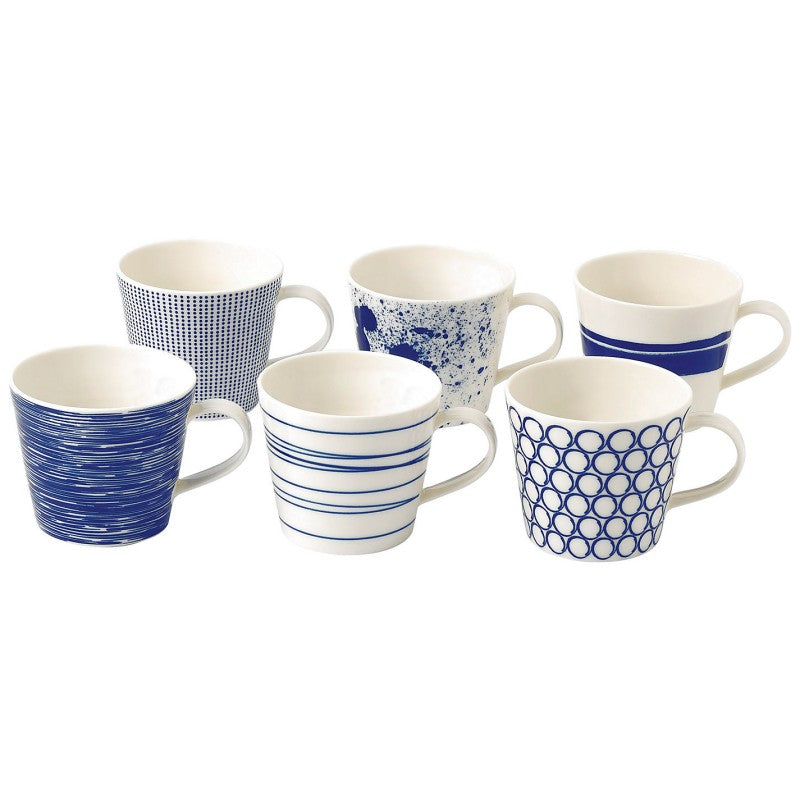 Royal Doulton Pacific Blue Small Mug 280ml Set of 6