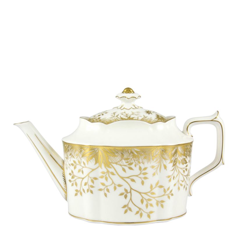 Royal Crown Derby Arboretum Gold Teapot 1.02 Litre