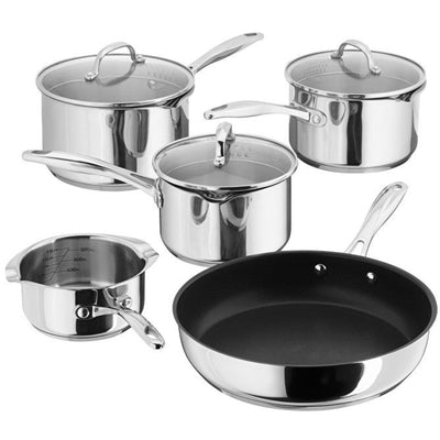 Stellar 7000 - Draining Lid 5 Piece Saucepan Set: S7C1D