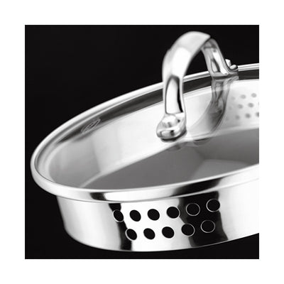 Stellar 7000 - Draining Lid 5 Piece Saucepan Set: S7C1D