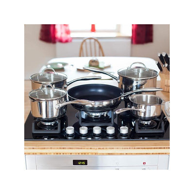 Stellar 7000 Profile 5 Piece Draining Lid Saucepan Set: S7C1D