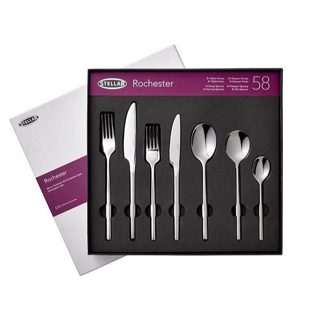 Stellar Rochester Polished 58 Piece Cutlery Set  BL71