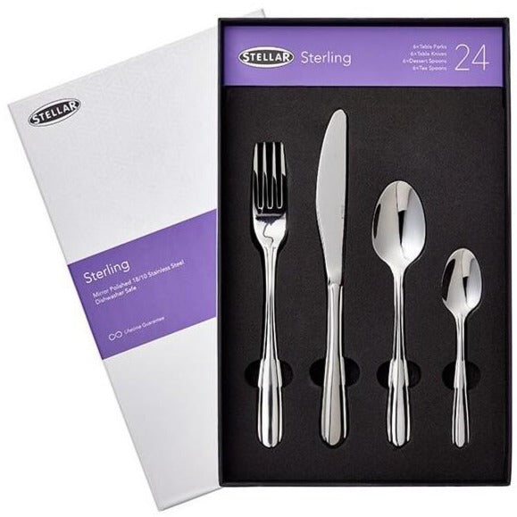 Stellar Sterling 24 Piece Cutlery Set: BT50