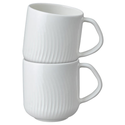 Denby Porcelain Arc White Large Mug Set of 2